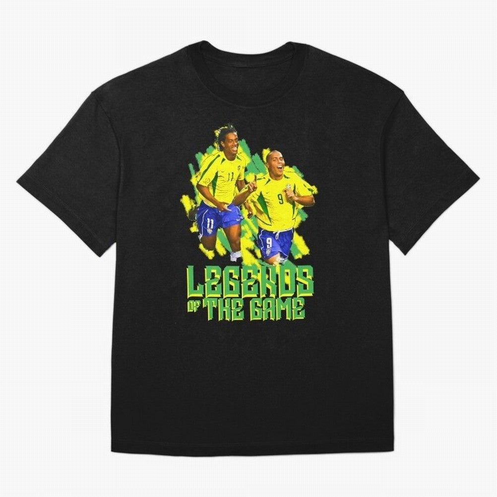 Ronaldinho and ronaldo brazil football print Oversized T-Shirt Feel International Energy from the FIFA World Cup 2026 Journey through Mbappe and Neymar Highlights, Netherlands Pride, Football Festival Excitement, Trophy Ambitions, Country Rivalries