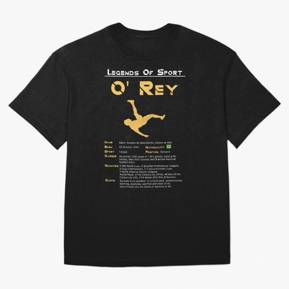 Legends of Sport Pele Pel¨¦ Oversized T-Shirt Build the FIFA World Cup 2026 Journey through Messi, Neymar and Mbappe Highlights, England and Germany Pride, Match Day Excitement, Supporter Culture, Golden Goals and Global Football Passion; Great for