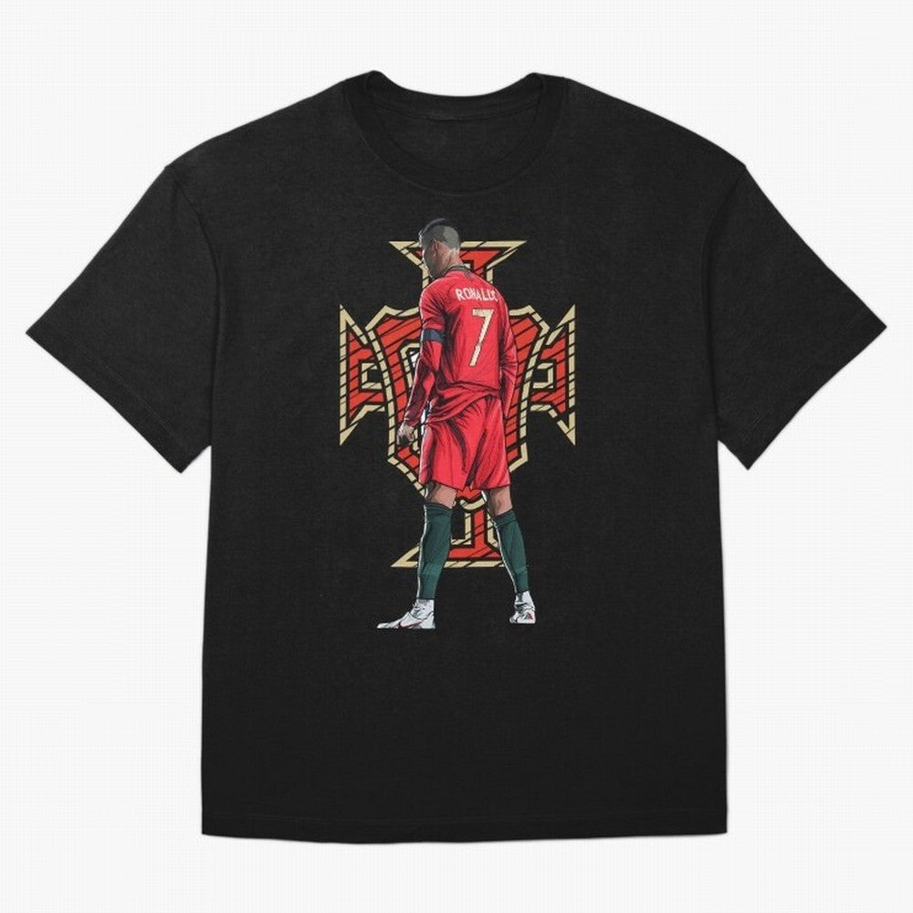 Portugal Ronaldo No.7 Artwork For Soccer Fans, Gift For Football Supporters Oversized T-Shirt Share the Excitement of the FIFA World Cup 2026 Journey through CR7 and Messi Highlights, Germany Pride, Vintage Soccer Flavor, Modern Football Stars,
