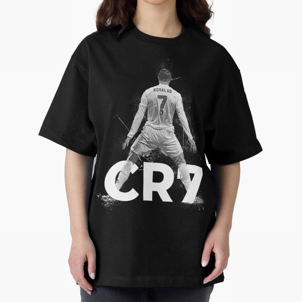 CR7 Ronaldo Celebration Artwork For Football Fans Gift For Soccer Enthusiasts Oversized T-Shirt Bring Global Tournament Vibes to Match Day Hype around FIFA World Cup 2026, CR7 and Messi, Germany, Tournament Hype, Historic Matchups, Family Viewing