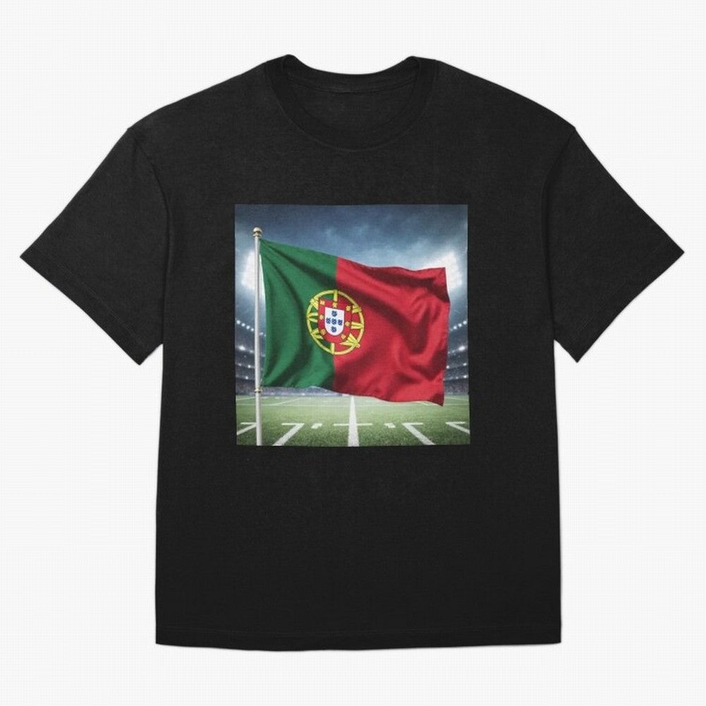 Portugal Flag 3D Football Design ¨C Supporters Portugal Oversized T-Shirt Capture Stadium Memories from Match Day Hype around FIFA World Cup 2026, Cristiano Ronaldo, Spain, Football Passion, Legendary Performances, Festival Vibes and Supporter