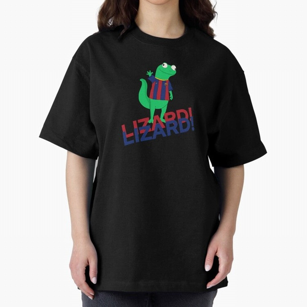Viral lizard meme fcbarcelona Oversized T-Shirt Bring Global Football Passion for FIFA World Cup 2026, Made for Neymar, Haaland and Cristiano Ronaldo, France and Portugal, Worldwide Fan Energy, Dramatic Goals, Stadium Lights and Championship