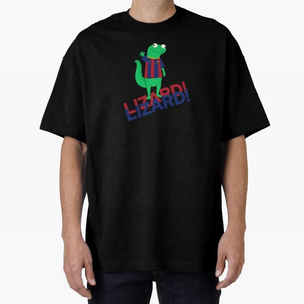Viral lizard meme fcbarcelona Oversized T-Shirt Bring Global Football Passion for FIFA World Cup 2026, Made for Neymar, Haaland and Cristiano Ronaldo, France and Portugal, Worldwide Fan Energy, Dramatic Goals, Stadium Lights and Championship