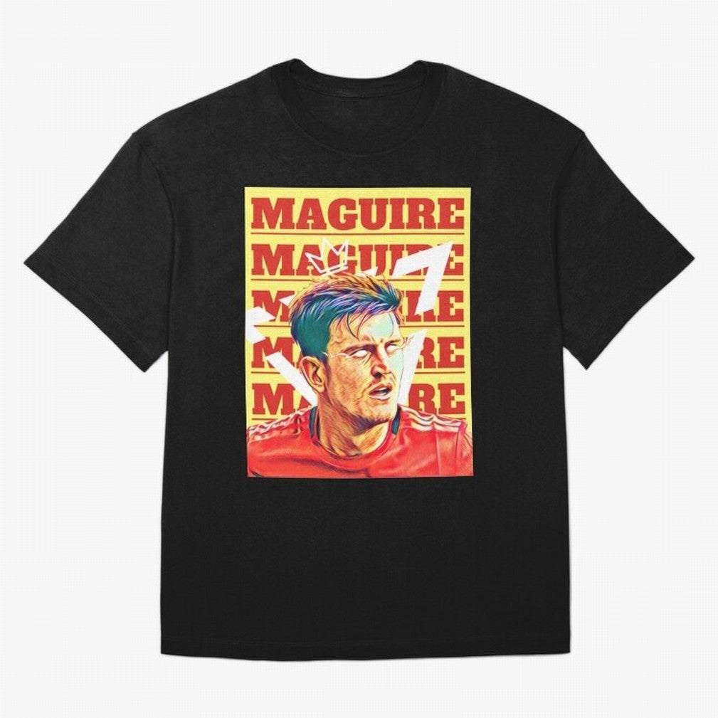 HARRY MAGUIRE, THE CAPTAIN Oversized T-Shirt Support Your Favorite Stars during FIFA World Cup 2026 USA Canada Mexico for Fans of Neymar and Portugal, Spain and Germany, Bringing Soccer Culture, Superstar Moments, National Team Dreams and