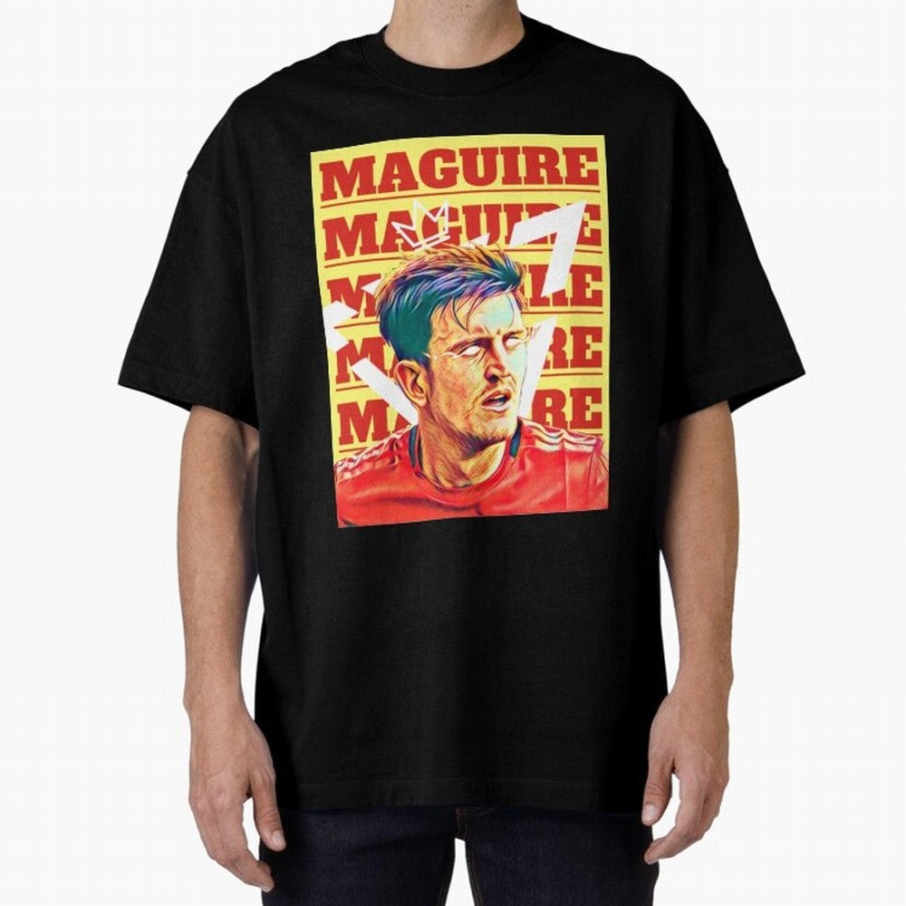 HARRY MAGUIRE, THE CAPTAIN Oversized T-Shirt Support Your Favorite Stars during FIFA World Cup 2026 USA Canada Mexico for Fans of Neymar and Portugal, Spain and Germany, Bringing Soccer Culture, Superstar Moments, National Team Dreams and