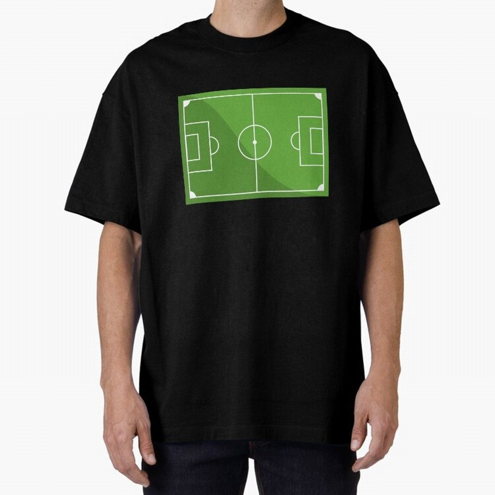 Football Pitch Oversized T-Shirt Show Passion for the Stars of FIFA World Cup 2026 for Fans of Mbappe and Neymar and Argentina, France and Brazil, Bringing Game Day Rituals, Football Legends, Country Pride and the Road to the Final; Perfect for