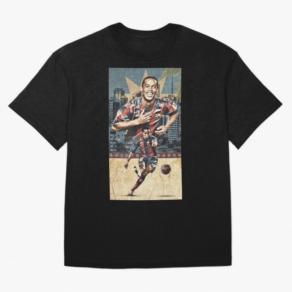Ronaldinho Design Oversized T-Shirt Stand with FIFA World Cup 2026 Group Stage for Fans of Messi and Cristiano Ronaldo and France, Bringing Champion Mindset, Group Stage Buzz, Knockout Tension and Passionate Fan Culture; Perfect for People Who Love