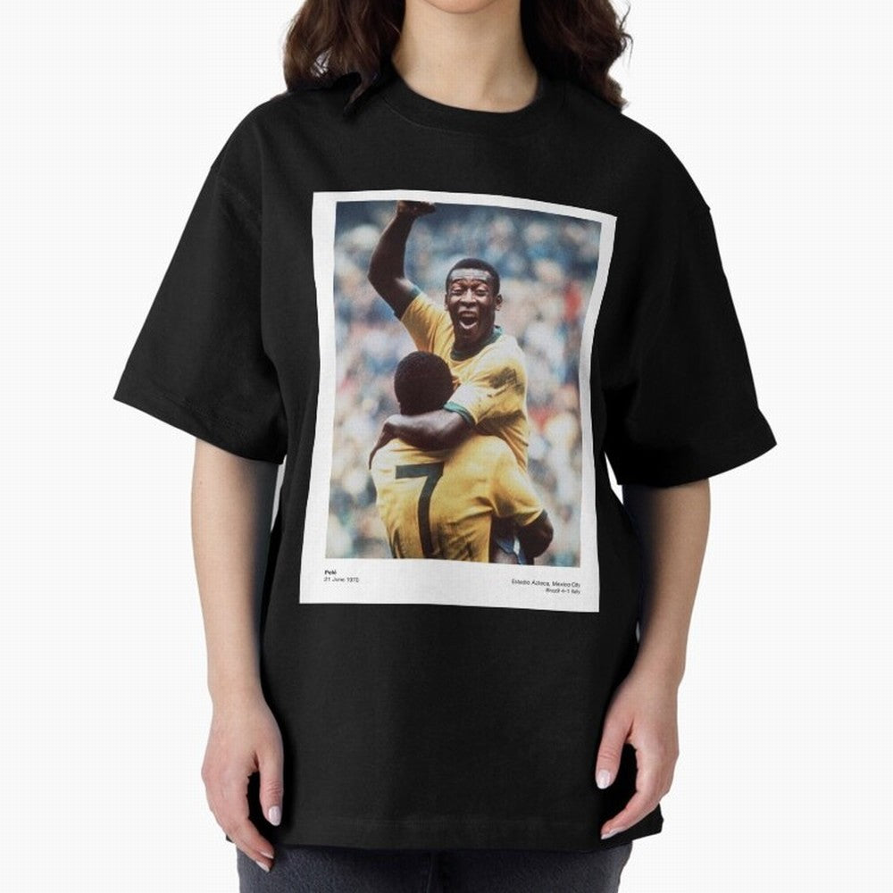 Pele Oversized T-Shirt Bring FIFA World Cup 2026 USA Canada Mexico Inspired by Haaland, England Energy, Match Day Excitement, Supporter Culture, Golden Goals and Global Football Passion; Made for Die Hard Supporters, Soccer Lovers, Game Day Photos