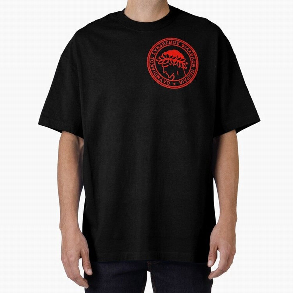 Olympiakos FC Oversized T-Shirt Honor Football Greatness during FIFA World Cup 2026 for Fans of Mbappe and Brazil, Bringing Football History, Final Match Energy, Crowd Noise and Once in a Lifetime Moments; Perfect for Supporters Who Want Bold