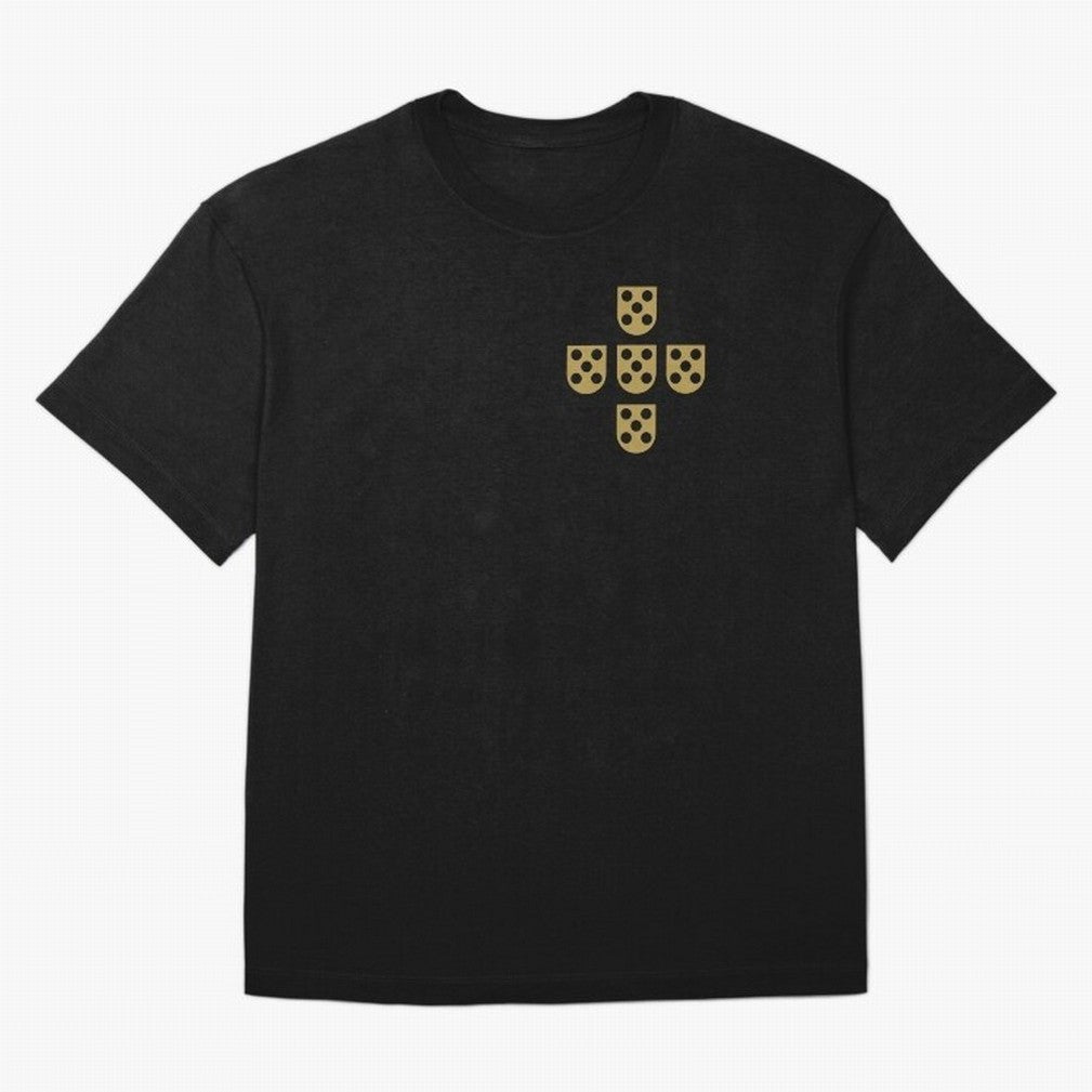Quinas Portugal Gold B Oversized T-Shirt Keep Football History Alive during FIFA World Cup 2026 Group Stage Driven by Mbappe, France Energy, Global Supporter Spirit, Legendary Goals, National Colors and Tournament Celebration; Perfect for Fans,