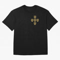 Quinas Portugal Gold B Oversized T-Shirt Keep Football History Alive during FIFA World Cup 2026 Group Stage Driven by Mbappe, France Energy, Global Supporter Spirit, Legendary Goals, National Colors and Tournament Celebration; Perfect for Fans,