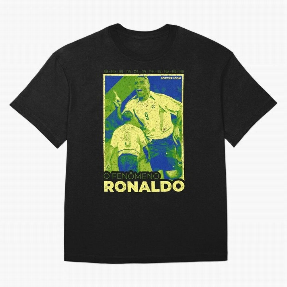 Ronaldo - Street Art - Soccer Icons Oversized T-Shirt Follow Every Goal of FIFA World Cup 2026 USA Canada Mexico Built around Haaland, Brazil Energy, Match Day Excitement, Supporter Culture, Golden Goals and Global Football Passion; Ideal for