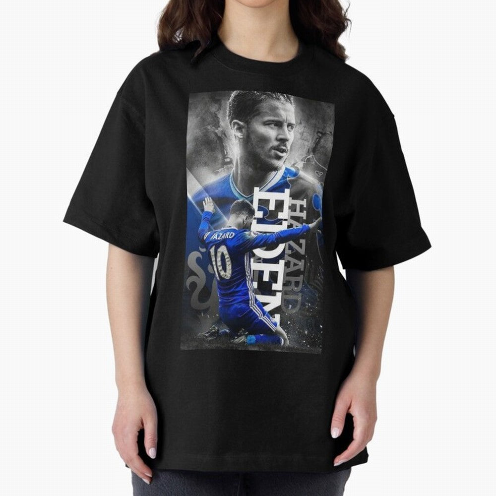 Eden Hazard Oversized T-Shirt Follow the Final Road of FIFA World Cup 2026 Spirit, Built around Argentina, France and Brazil, Mbappe, Stadium Memories, Football Loyalty, International Chants and Championship Tradition; Ideal for Fans Who Follow
