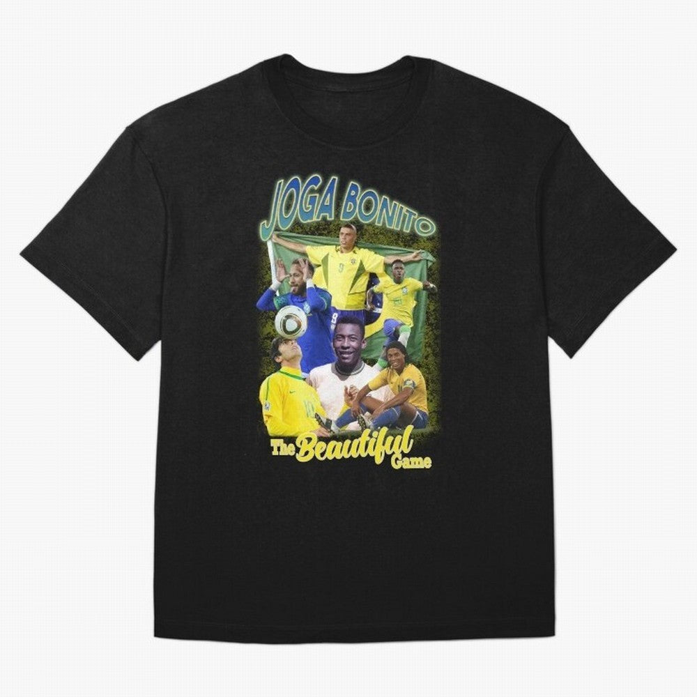 Joga Bonito Brazil Oversized T-Shirt Make Game Day About Match Day Hype around FIFA World Cup 2026 Group Stage, Haaland, England, Classic Soccer Heritage, Championship Pressure, Fan Loyalty and International Pride; Ideal for Fans Who Follow Messi,