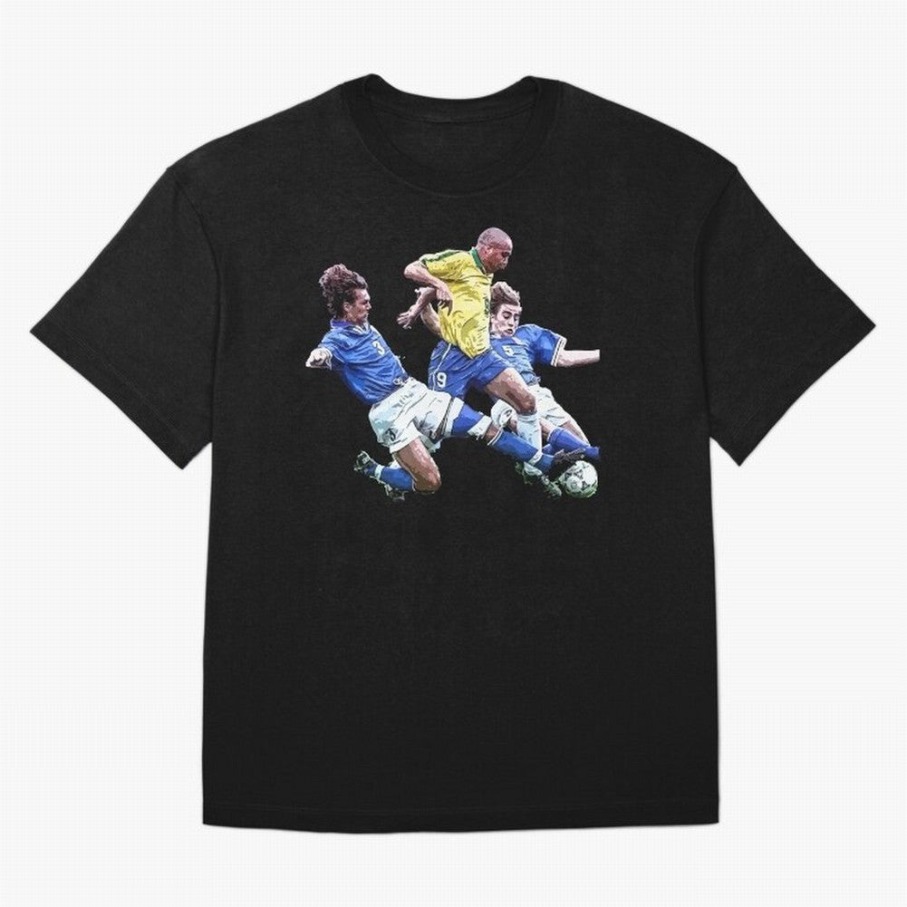 Ronaldo vs Maldini & Cannavaro Oversized T-Shirt Bring Supporter Culture to FIFA World Cup 2026 for Fans of Messi, CR7 and Mbappe and England, France and Netherlands, Bringing Vintage Soccer Flavor, Modern Football Stars, National Flags and Final