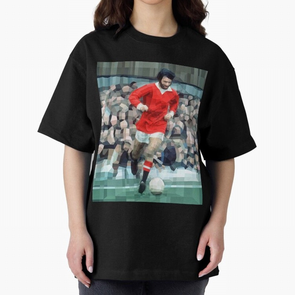 George Best Oversized T-Shirt Represent the Passion of FIFA World Cup 2026 Spirit, Capturing Portugal, Spain and Germany, Mbappe, Goal Celebration Energy, Supporter Heritage, Football Icons and Worldwide Tournament Joy; Great for Supporters Who