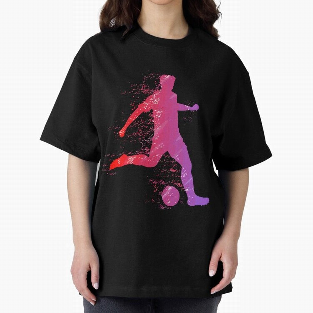 Soccer Player Shoot Oversized T-Shirt Support Global Football Passion for FIFA World Cup 2026, Featuring Cristiano Ronaldo, Spain and Netherlands, Soccer Culture, Superstar Moments, National Team Dreams and Competitive Fire; Perfect for Fans,