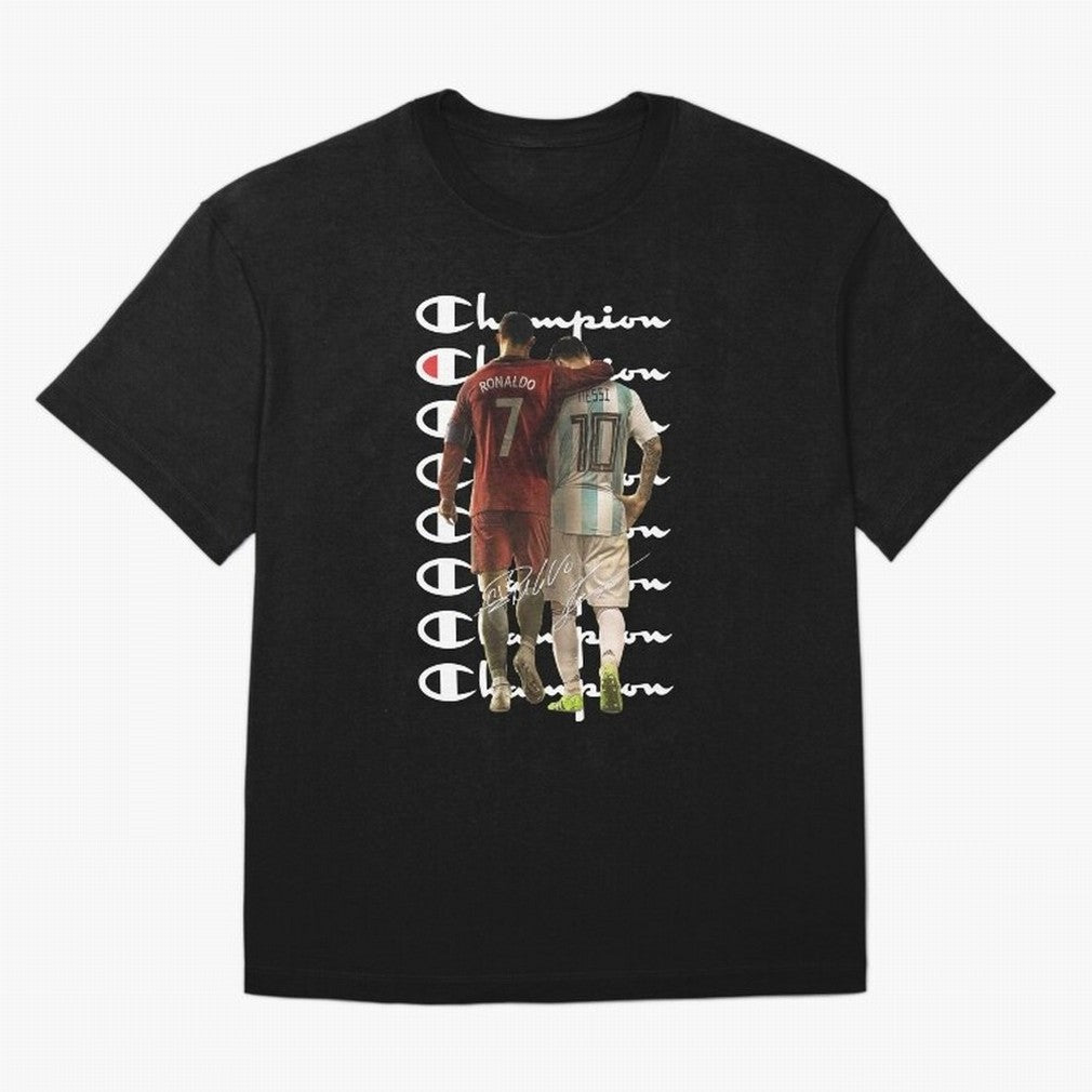 Ronaldos And Messis C-C-H-A-M-P-I-O-N-N Oversized T-Shirt Celebrate Unforgettable Nights in FIFA World Cup 2026 Spirit, Celebrating England, Haaland, Game Day Rituals, Football Legends, Country Pride and the Road to the Final; Great for Watch