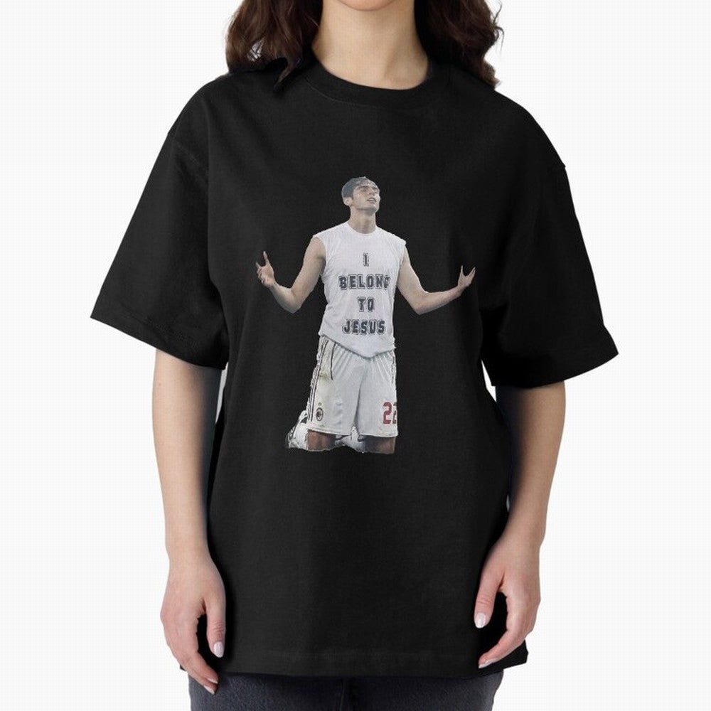 Ricardo Kaka wearing  I belong to Jesus  t-shirt sticker for football lovers Oversized T-Shirt Bring World Football Passion into Global Football Passion for FIFA World Cup 2026 USA Canada Mexico, Inspired by Mbappe and Neymar, England, France and