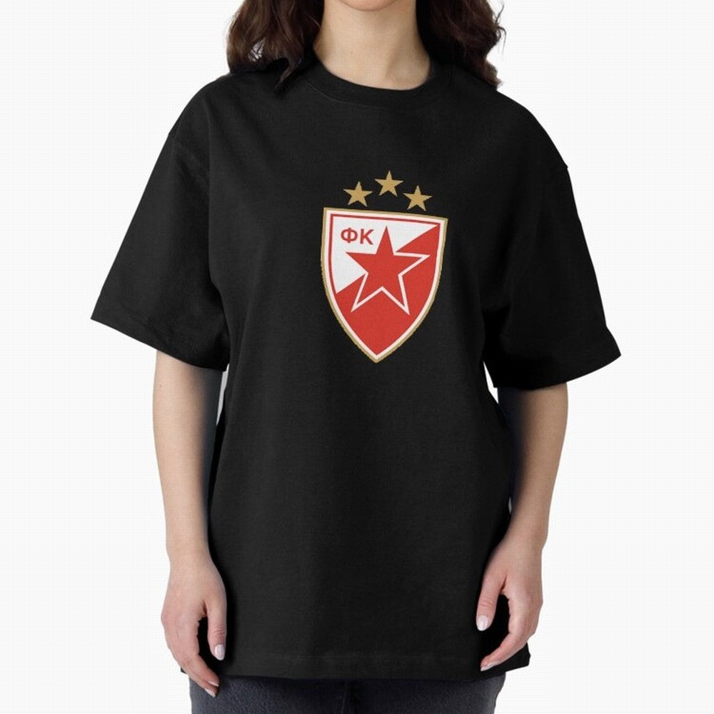 red star Oversized T-Shirt Carry FIFA World Cup 2026 Group Stage for Fans of Neymar, Haaland and Cristiano Ronaldo and England and Germany, Bringing Football Passion, Legendary Performances, Festival Vibes and Supporter Community; Made for