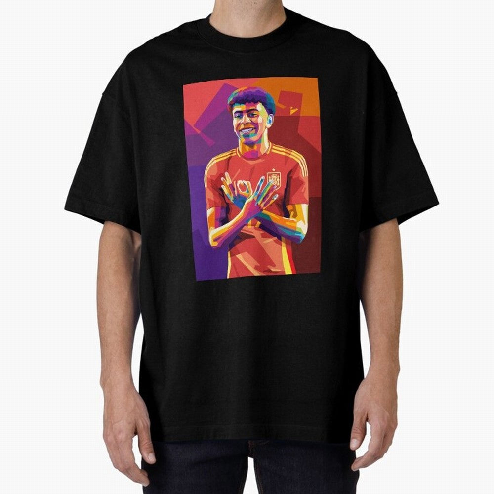 Lamine Yamal Spain Oversized T-Shirt Refresh Global Football Passion for FIFA World Cup 2026 USA Canada Mexico, with Cristiano Ronaldo, Brazil, Portugal and Argentina, Goal Celebration Energy, Supporter Heritage, Football Icons and Worldwide