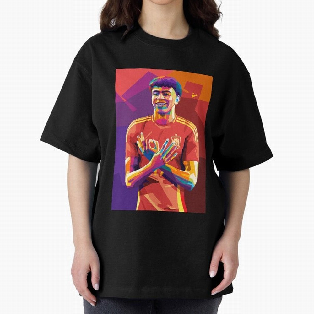 Lamine Yamal Spain Oversized T-Shirt Refresh Global Football Passion for FIFA World Cup 2026 USA Canada Mexico, with Cristiano Ronaldo, Brazil, Portugal and Argentina, Goal Celebration Energy, Supporter Heritage, Football Icons and Worldwide