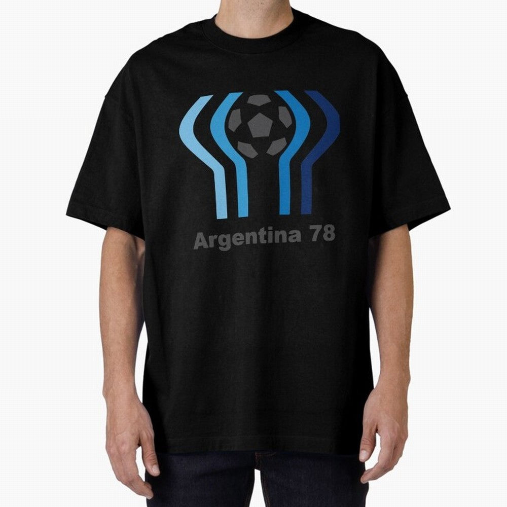 Retro Word Cup Logo1 Oversized T-Shirt Celebrate the Stars of Global Football Passion for FIFA World Cup 2026 USA Canada Mexico, Filled with Neymar, Haaland and Cristiano Ronaldo, France, Football Passion, Legendary Performances, Festival Vibes and