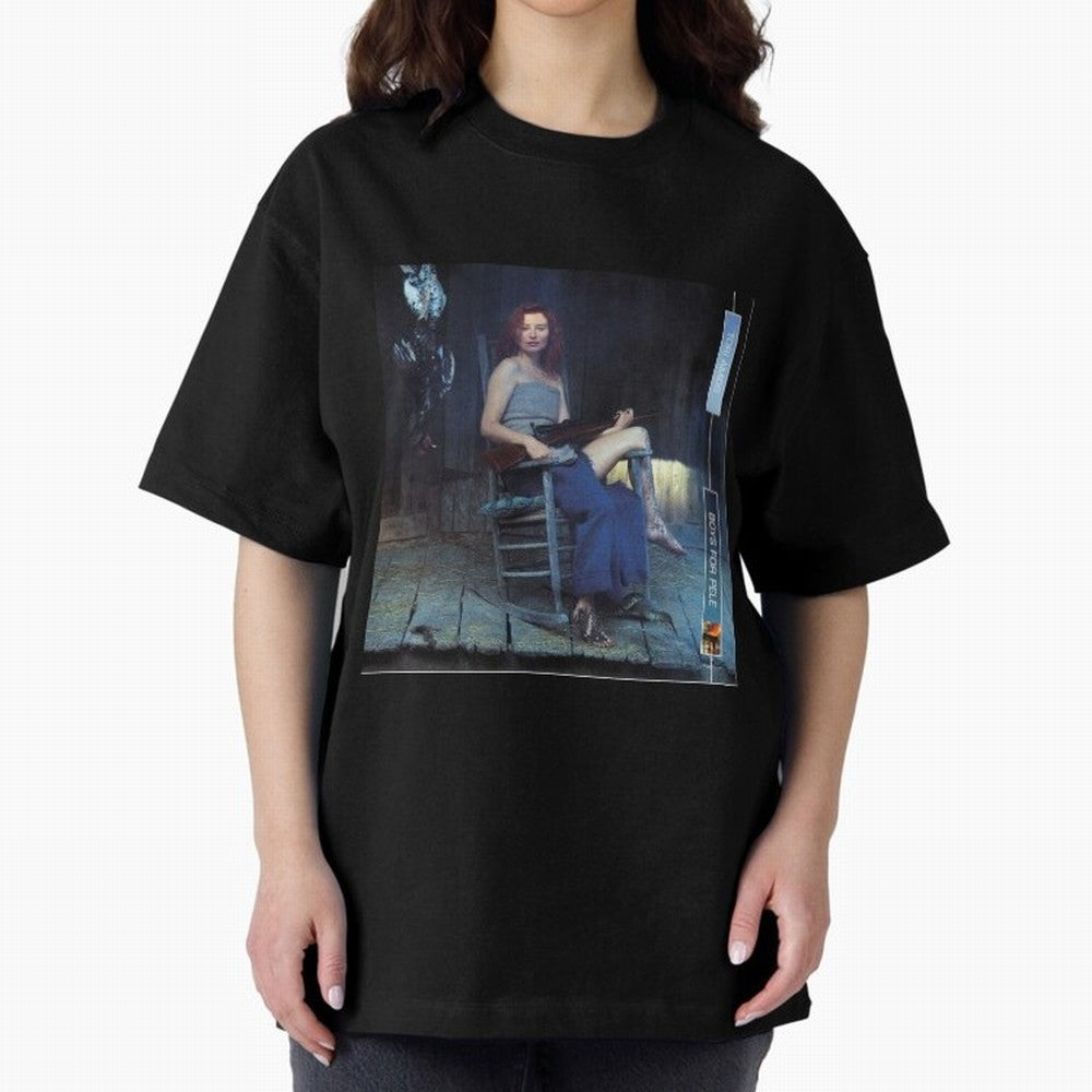Tori Amos Boys For Pele Album Promo Art Retro Print Oversized T-Shirt Show Up for the Glory of FIFA World Cup 2026 Group Stage Spirit, Made for France and Portugal, Messi, Neymar and Mbappe, Championship Spirit, Famous Goals, Roaring Crowds and