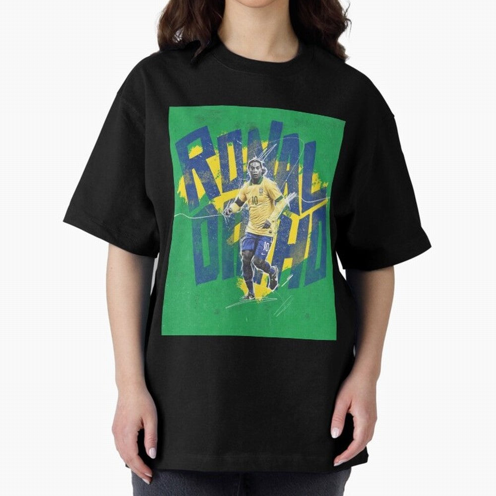Wallpaper Ronaldinho Art Oversized T-Shirt Mark the FIFA World Cup 2026 Group Stage Journey through Neymar, Haaland and Cristiano Ronaldo Highlights, Brazil, Portugal and Argentina Pride, Vintage Soccer Flavor, Modern Football Stars, National Flags