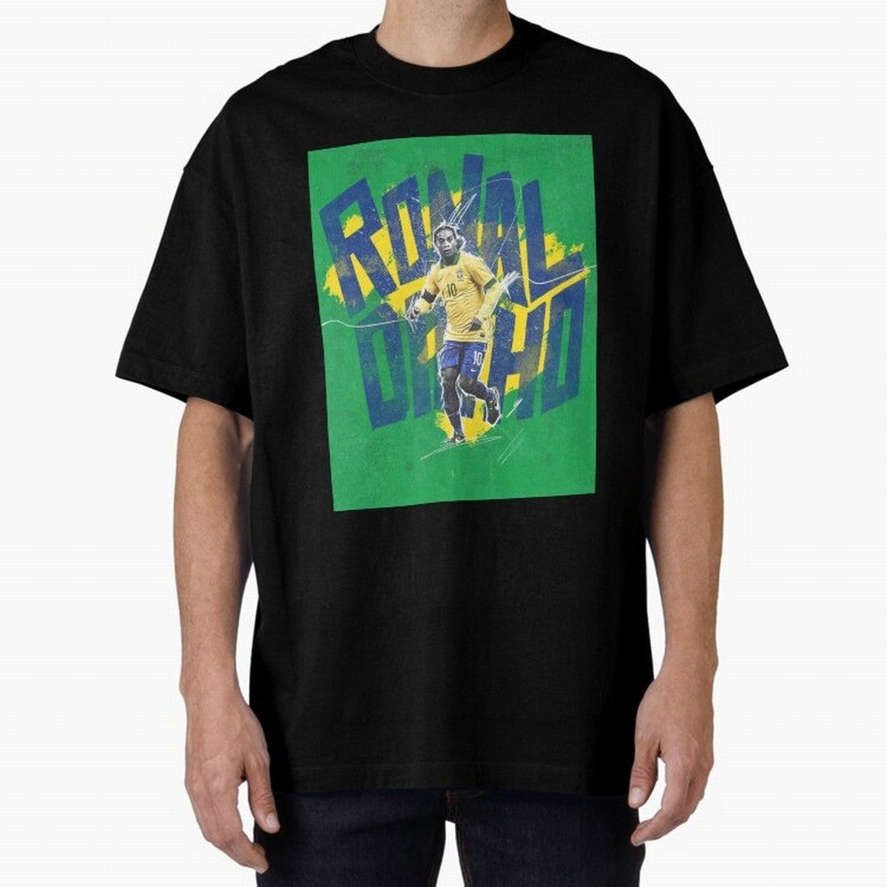 Wallpaper Ronaldinho Art Oversized T-Shirt Mark the FIFA World Cup 2026 Group Stage Journey through Neymar, Haaland and Cristiano Ronaldo Highlights, Brazil, Portugal and Argentina Pride, Vintage Soccer Flavor, Modern Football Stars, National Flags