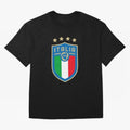 Italy Emblem Oversized T-Shirt Fuel FIFA World Cup 2026 USA Canada Mexico for Fans of Cristiano Ronaldo, Haaland and CR7 and Argentina, Bringing Football Festival Excitement, Trophy Ambitions, Country Rivalries and Star Player Buzz; Perfect for