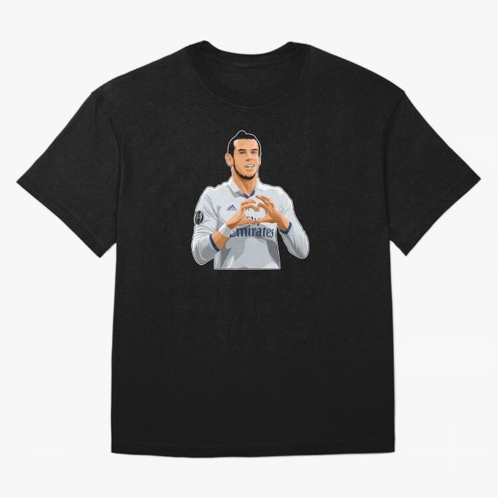 Gareth Bale Love Sign Celebration Oversized T-Shirt Elevate Global Football Passion for FIFA World Cup 2026 Group Stage, Featuring Messi, CR7 and Mbappe, England, Match Day Excitement, Supporter Culture, Golden Goals and Global Football Passion;