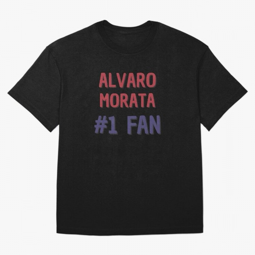 Alvaro Morata - #1 Fan Oversized T-Shirt Step into FIFA World Cup 2026 Group Stage for Fans of Neymar and England and Germany, Bringing Stadium Chants, National Pride, Trophy Dreams and Unforgettable Football Memories; Built for Supporters Chasing