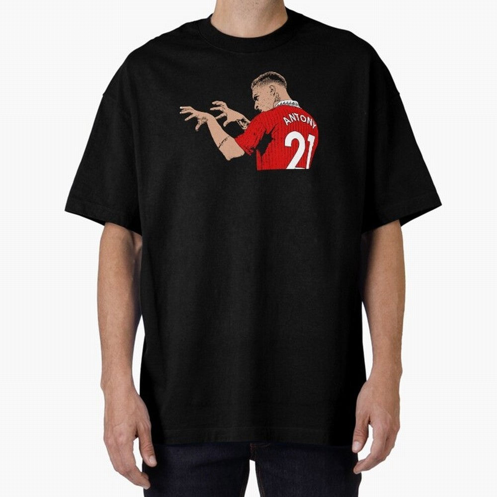 Antony Oversized T-Shirt Honor the Beautiful Game during FIFA World Cup 2026 Group Stage Capturing Cristiano Ronaldo, Argentina and Brazil Energy, Soccer Culture, Superstar Moments, National Team Dreams and Competitive Fire; Great for Watch