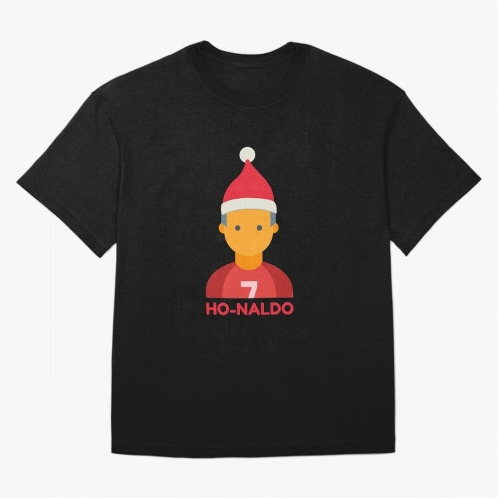 HO-NALDO - Funny Ronaldo Christmas Oversized T-Shirt Celebrate Global Football Passion for FIFA World Cup 2026 Group Stage, Capturing CR7 and Messi, England, Supporter Pride, Iconic Celebrations, Legendary Names and Global Match Day Energy; Great