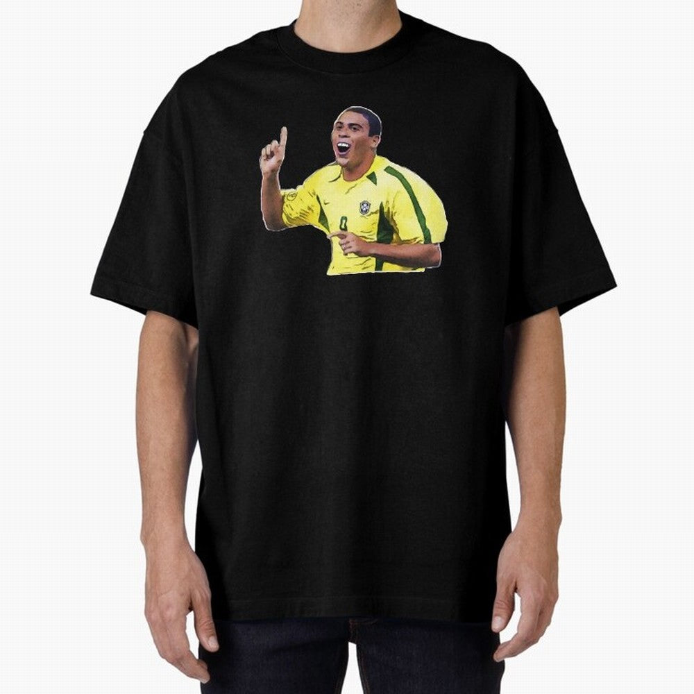 Ronaldo R9 - Brazil Oversized T-Shirt Bring Retro Soccer Energy to FIFA World Cup 2026 USA Canada Mexico Spirit, Inspired by Portugal, Spain and Germany, Mbappe and Neymar, Soccer Culture, Superstar Moments, National Team Dreams and Competitive