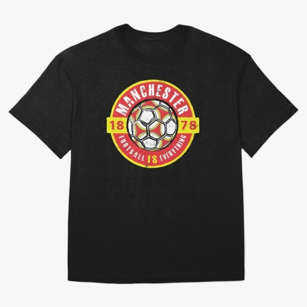 Football Is Everything - Manchester Fan Vintage Oversized T-Shirt Stand Out with Spirit from FIFA World Cup 2026 Group Stage for Fans of Cristiano Ronaldo, Haaland and CR7 and France and Portugal, Bringing Goal Celebration Energy, Supporter