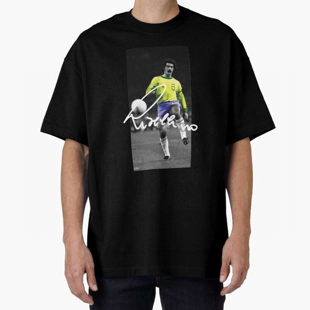 Rivelino FOOTBALL LEGENDS Oversized T-Shirt Bring Champion Energy into FIFA World Cup 2026 Group Stage with Haaland, Brazil Energy, Stadium Chants, National Pride, Trophy Dreams and Unforgettable Football Memories; Perfect for People Who Love