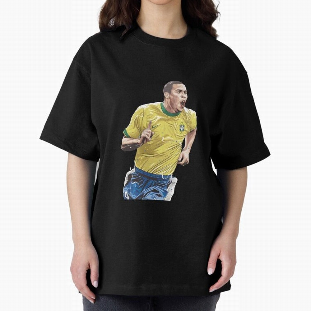 R9, El Grande Ronaldo Nazario Oversized T-Shirt Build Global Football Passion for FIFA World Cup 2026 USA Canada Mexico, Centered on Haaland and Mbappe, England and Germany, Stadium Chants, National Pride, Trophy Dreams and Unforgettable Football