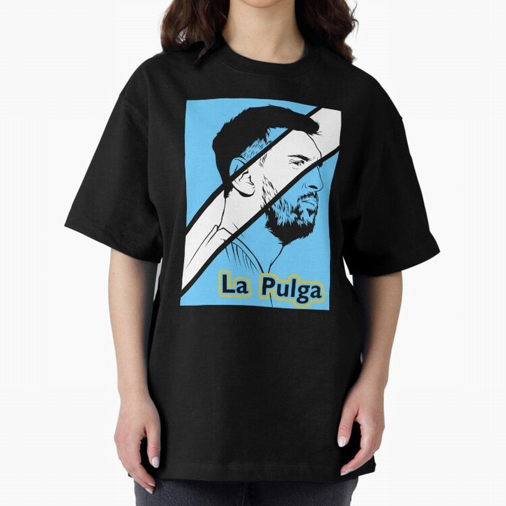 L Messi - Iconic Oversized T-Shirt Keep the Match Day Mood of Match Day Hype around FIFA World Cup 2026, Messi, Argentina, France and Brazil, Goal Celebration Energy, Supporter Heritage, Football Icons and Worldwide Tournament Joy; Ideal for Fans
