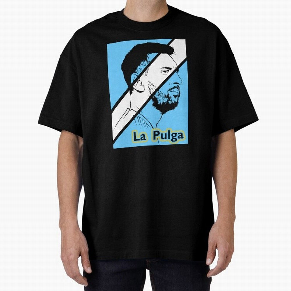 L Messi - Iconic Oversized T-Shirt Keep the Match Day Mood of Match Day Hype around FIFA World Cup 2026, Messi, Argentina, France and Brazil, Goal Celebration Energy, Supporter Heritage, Football Icons and Worldwide Tournament Joy; Ideal for Fans