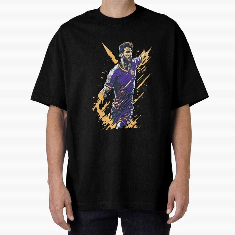 Lionel Messi splash art Active T-Shirt Relive Legendary Nights from FIFA World Cup 2026 Group Stage Made for Messi, Neymar and Mbappe, Argentina and Brazil Energy, Worldwide Fan Energy, Dramatic Goals, Stadium Lights and Championship Celebrations;