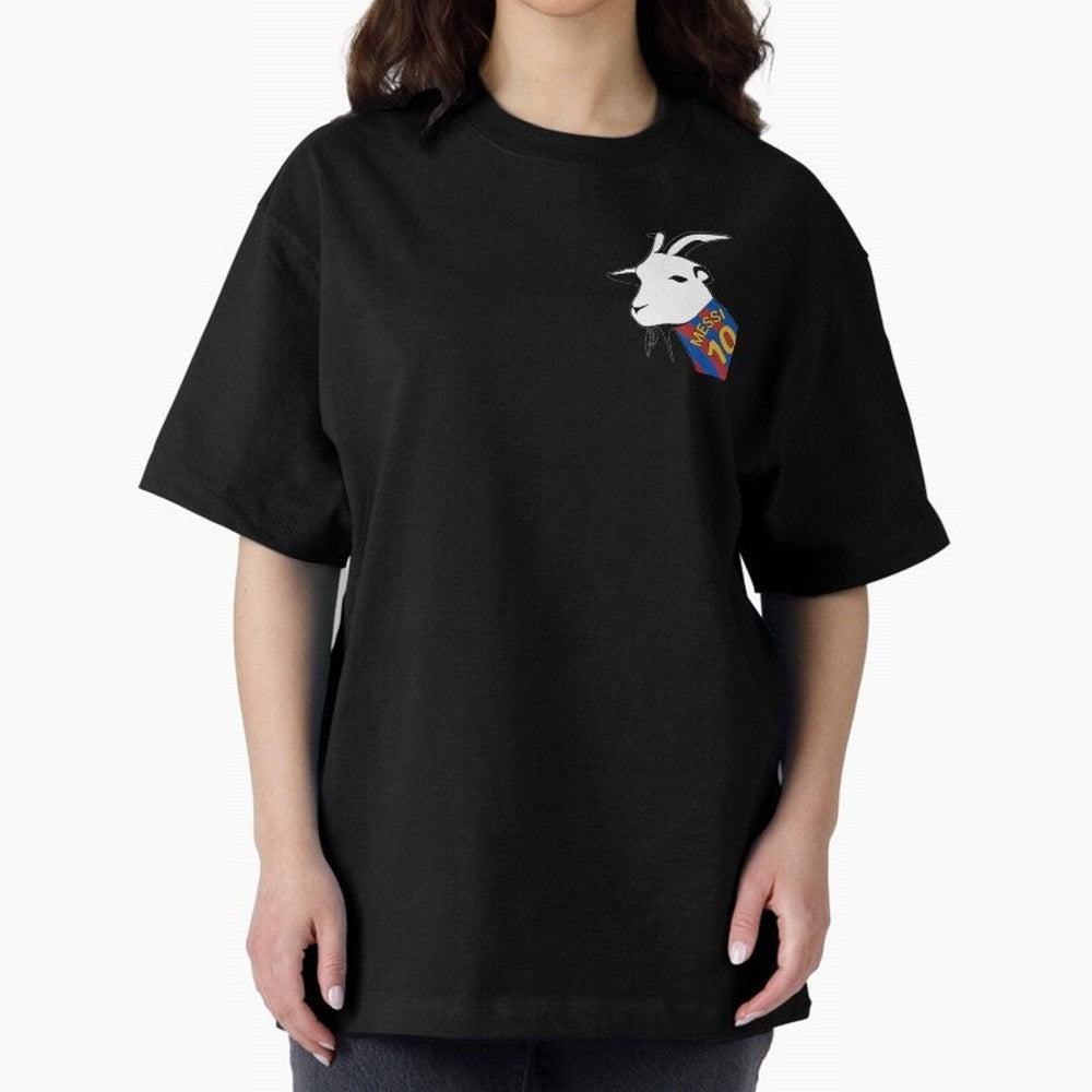 Messi Goat Barcelona Oversized T-Shirt Cheer through Every Moment of the FIFA World Cup 2026 Journey through Haaland and Mbappe Highlights, England and Germany Pride, Vintage Soccer Flavor, Modern Football Stars, National Flags and Final Night