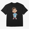Lionel Messi Cartoon Classic T-Shirt Bring FIFA World Cup 2026 USA Canada Mexico Capturing Messi, Argentina, France and Brazil Energy, Football Passion, Legendary Performances, Festival Vibes and Supporter Community; Created for Match Day Parties,