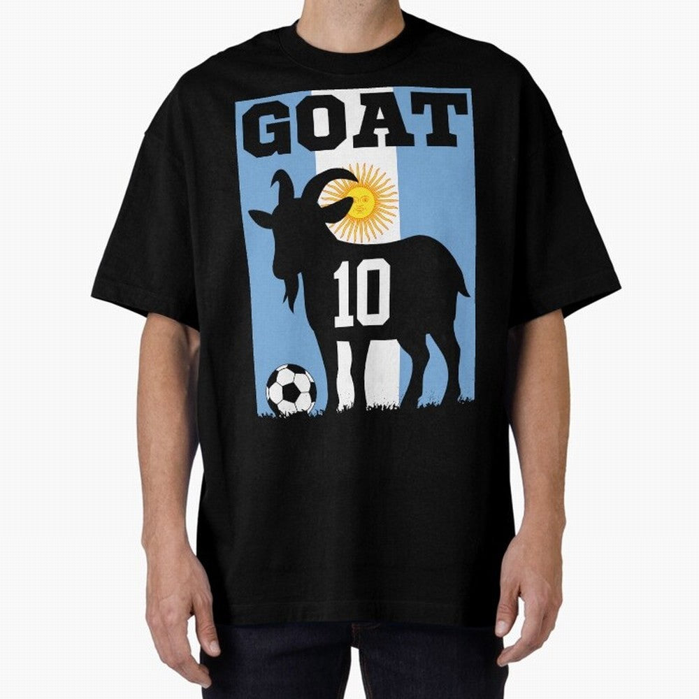 Argentina World Cup 2026 The Goat 10 Oversized T-Shirt Make Every Kick Count in Match Day Hype around FIFA World Cup 2026 Group Stage, Haaland and Mbappe, Brazil, Soccer Culture, Superstar Moments, National Team Dreams and Competitive Fire; Perfect