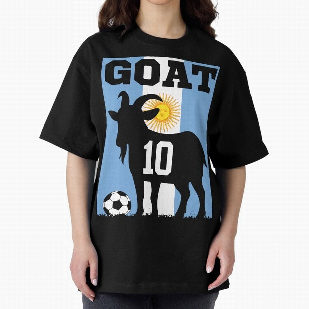 Argentina World Cup 2026 The Goat 10 Oversized T-Shirt Make Every Kick Count in Match Day Hype around FIFA World Cup 2026 Group Stage, Haaland and Mbappe, Brazil, Soccer Culture, Superstar Moments, National Team Dreams and Competitive Fire; Perfect