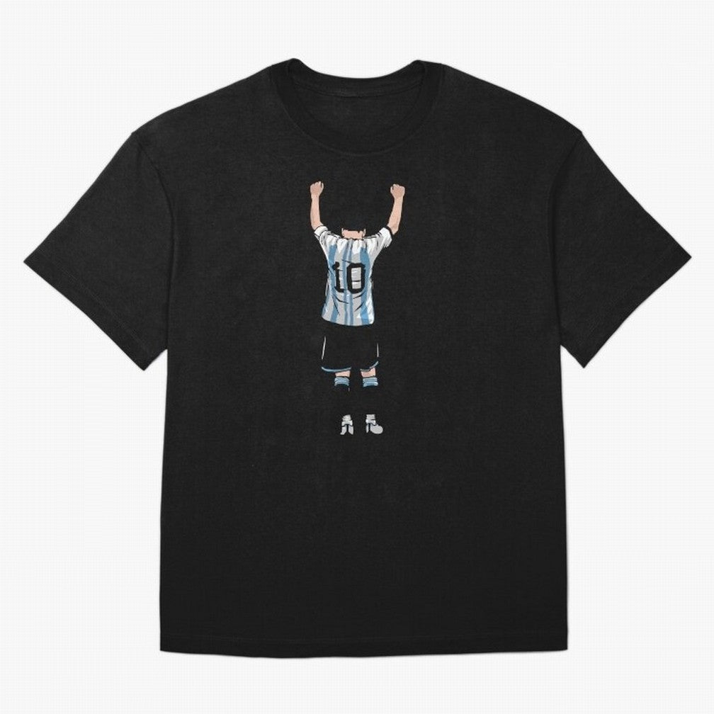 Messi Celebration World Cup Qatar 2022 Classic T-Shirt Embrace Global Football Passion for FIFA World Cup 2026, Featuring Neymar, Spain and Netherlands, Sports Nostalgia, International Competition, Famous Players and Unforgettable Victories;