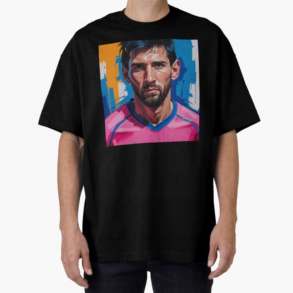 Vibrant Artistic Portrait of Lionel Messi (GOAT) - Digital painting (Version 3) Classic T-Shirt Turn Up for Match Day Hype around FIFA World Cup 2026 USA Canada Mexico, Neymar, Haaland and Cristiano Ronaldo, Argentina and Brazil, Championship