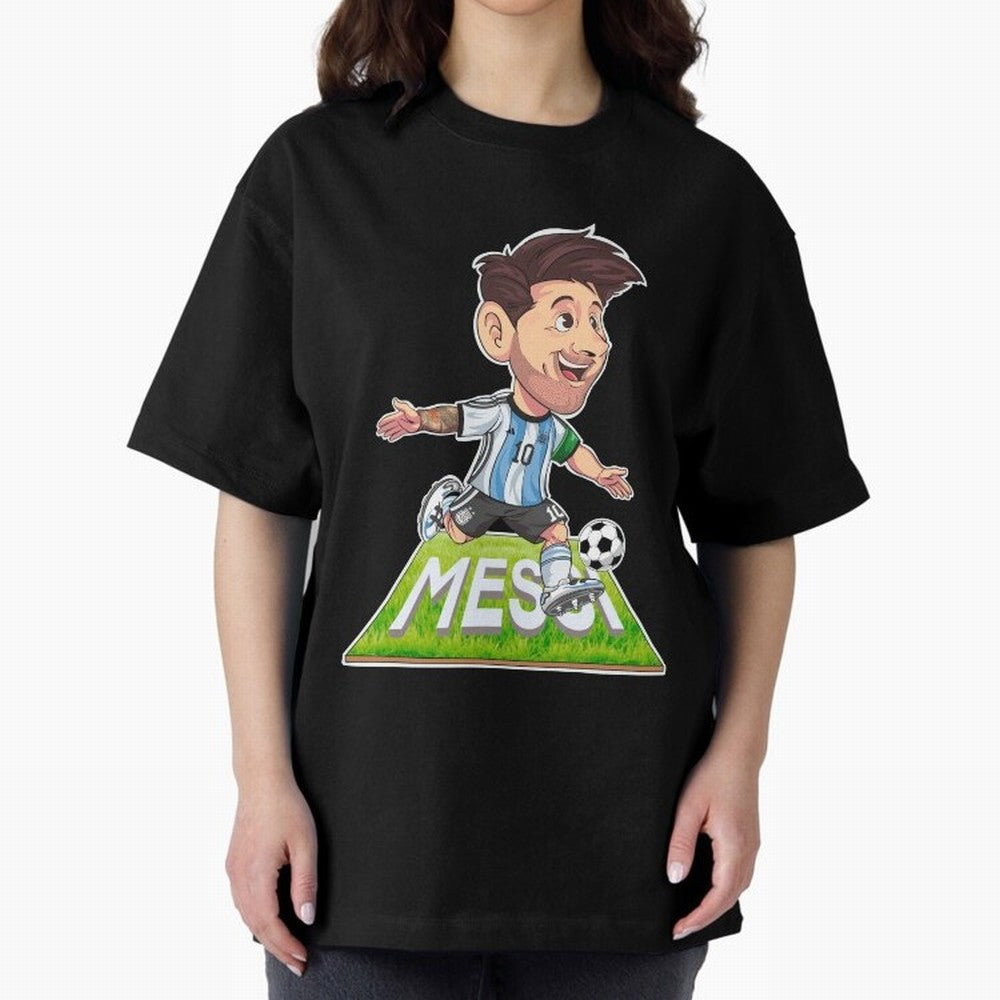 Lionel MESSI Oversized T-Shirt Bring World Football Passion into Match Day Hype around FIFA World Cup 2026 Group Stage, Haaland, France and Portugal, Champion Mindset, Group Stage Buzz, Knockout Tension and Passionate Fan Culture; Ideal for