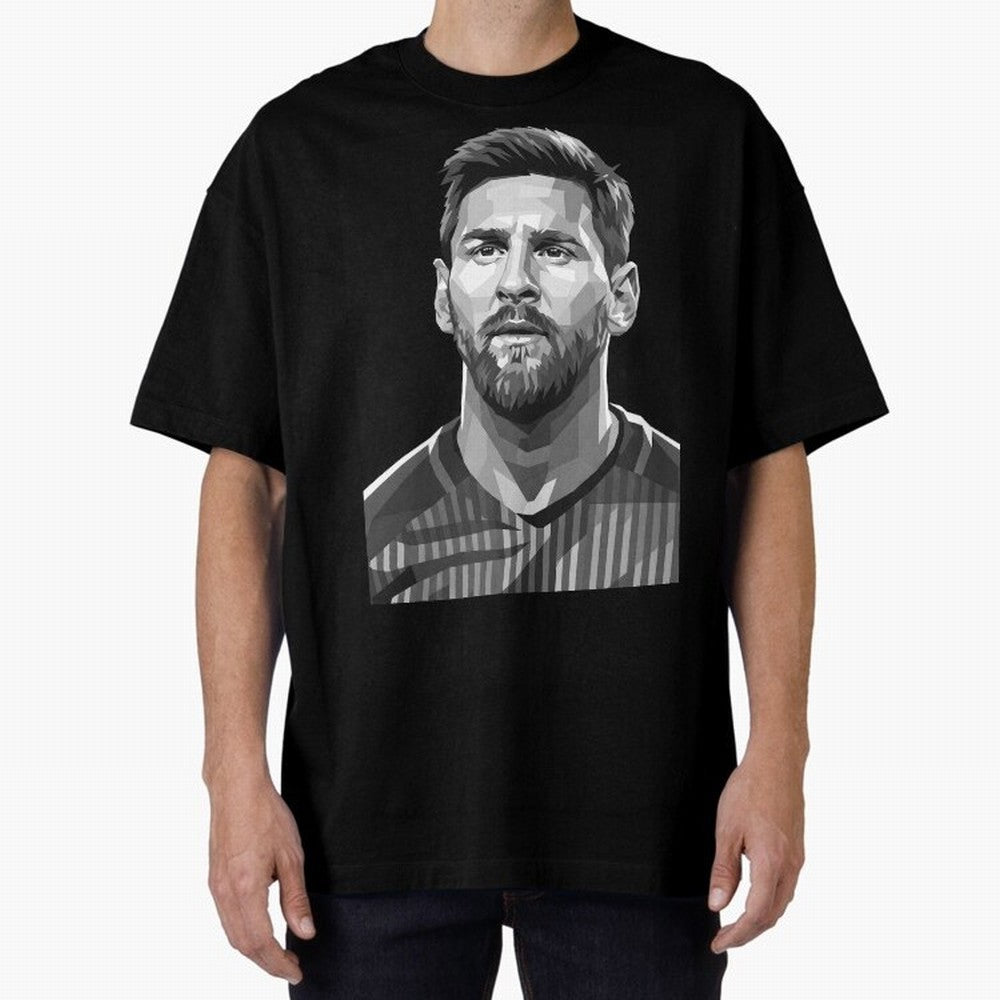 Messi grayscale Oversized T-Shirt Represent FIFA World Cup 2026 USA Canada Mexico Celebrating Neymar, Spain and Netherlands Energy, Football Passion, Legendary Performances, Festival Vibes and Supporter Community; Perfect for People Who Love